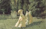 Cesare Biseo The Favorites from the Harem in the Park china oil painting artist